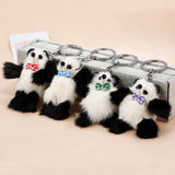 Bear Doll Mink Fur Keychain for Girls Bag Purse Handbag Car Pe