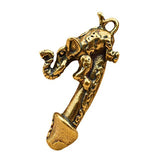 Brass Penis Keychain Chick Pendant Fun Mini Genitals Car Keychain