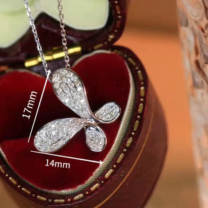 Silver Butterfly Pendant Necklace for Women