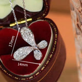 Silver Butterfly Pendant Necklace for Women