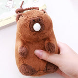 Fluffy Capybara Plush Keychain Stuffed Animal Toy