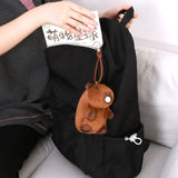 Fluffy Capybara Plush Keychain Stuffed Animal Toy