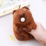 Fluffy Capybara Plush Keychain Stuffed Animal Toy
