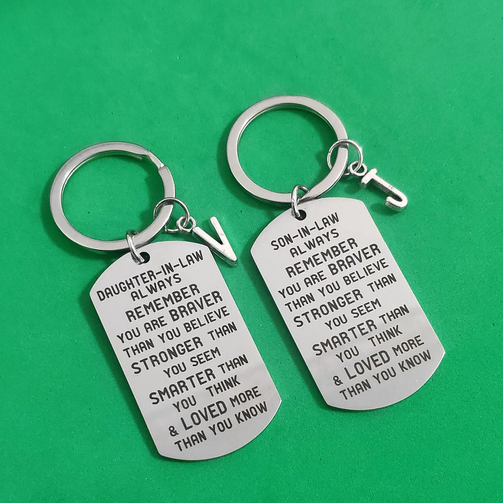 Personalized Carabiner Keychain A-Z Stainless Steel Military Tags