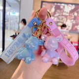 DIY Fluid Bear Keychain Hand-painted Vinyl Pendant