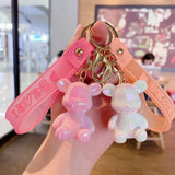 DIY Fluid Bear Keychain Hand-painted Vinyl Pendant