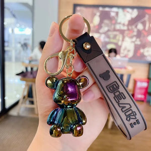 DIY Fluid Bear Keychain Hand-painted Vinyl Pendant