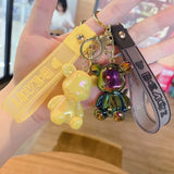 DIY Fluid Bear Keychain Hand-painted Vinyl Pendant