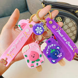 Cartoon Ice Cream Keychain Peach Grape Watermelon Pendant