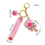 Cartoon Ice Cream Keychain Peach Grape Watermelon Pendant