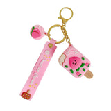 Cartoon Ice Cream Keychain Peach Grape Watermelon Pendant