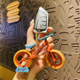 Cartoon Movable Bike Keychain Ornament Couple Gift