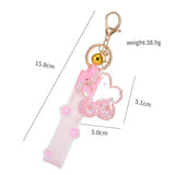 Quicksand Cherry Blossom Keychain Acrylic Bag Pendant Gift