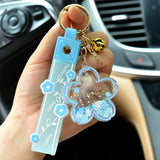 Quicksand Cherry Blossom Keychain Acrylic Bag Pendant Gift