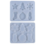 Christmas Pendant Mold Snowman Tree Boots Bell Shaped Casting Mold