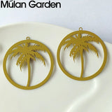 Coconut Tree DIY Copper Earrings Filigree Jewelry