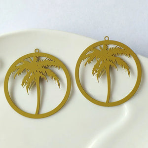 Coconut Tree DIY Copper Earrings Filigree Jewelry