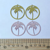 Coconut Tree DIY Copper Earrings Filigree Jewelry