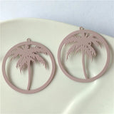 Coconut Tree DIY Copper Earrings Filigree Jewelry