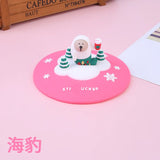 Custom 3D Cartoon Doll Coffee Drip Cup Cover PVC Teacup Silicone