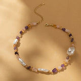 Irregular Pearl Stone Necklace for Women Ladies Dance Party Jewelry