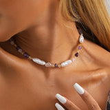 Irregular Pearl Stone Necklace for Women Ladies Dance Party Jewelry