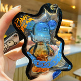 Colorful Explorer Bear Bag Pendant Key Chain Graffiti Bear Packet Keyrin