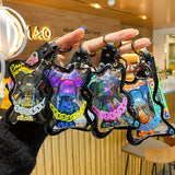 Colorful Explorer Bear Bag Pendant Key Chain Graffiti Bear Packet Keyrin