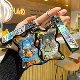 Colorful Explorer Bear Bag Pendant Key Chain Graffiti Bear Packet Keyrin