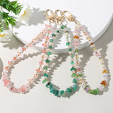 Colorful Gravel Keychain Bracelet Phone Chain Anti-Lost Key Holder