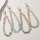 Colorful Gravel Keychain Bracelet Phone Chain Anti-Lost Key Holder