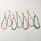 Colorful Gravel Keychain Bracelet Phone Chain Anti-Lost Key Holder