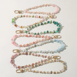 Colorful Gravel Keychain Bracelet Phone Chain Anti-Lost Key Holder