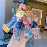 Colorful Spaceman Astronaut Keychain Female Couple Rabbit Car Pendant
