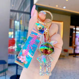 Colorful Spaceman Astronaut Keychain Female Couple Rabbit Car Pendant