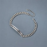 Soulmate Letter Chain Bracelet for Couples Silver Jewelry