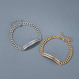 Soulmate Letter Chain Bracelet for Couples Silver Jewelry
