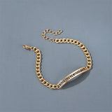Soulmate Letter Chain Bracelet for Couples Silver Jewelry