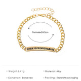 Soulmate Letter Chain Bracelet for Couples Silver Jewelry