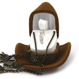 Cowboy Hat Shape Rings Box Jewellery Display Case