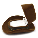 Cowboy Hat Shape Rings Box Jewellery Display Case