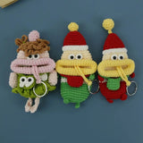 Crochet Doll Keychains Funny Sausage Mouth Keychains For Christmas Keyrings