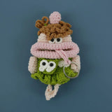 Crochet Doll Keychains Funny Sausage Mouth Keychains For Christmas Keyrings