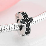 S925 Silver Petal Spacer Bracelet Necklace Set