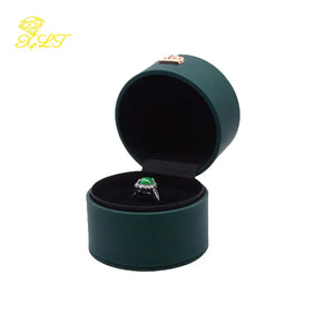 Round Jewelry Box for Crown Ring Pendant Necklace