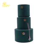 Round Jewelry Box for Crown Ring Pendant Necklace