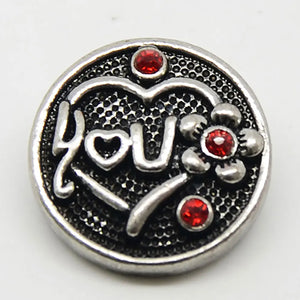 Crystal Charm Snap Button Jewelry Making