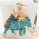 Elephant Rhinestone Keychain Car Key Ring Bag Charm Pendant Jewelry