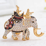 Elephant Rhinestone Keychain Car Key Ring Bag Charm Pendant Jewelry