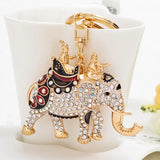 Elephant Rhinestone Keychain Car Key Ring Bag Charm Pendant Jewelry